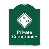 Private Community With No Outlet Symbol