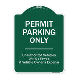 Permit Parking Only Unauthorized Vehicles