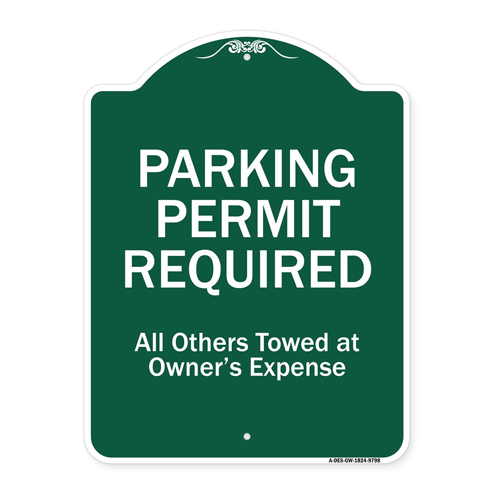 Parking Permit Required All Others Towed At Owner's Expense