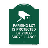 Parking Lot Is Protected By Video Surveillance With Graphic