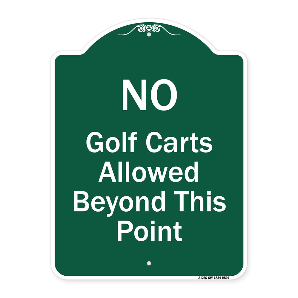 No Golf Carts Allowed