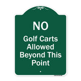 No Golf Carts Allowed