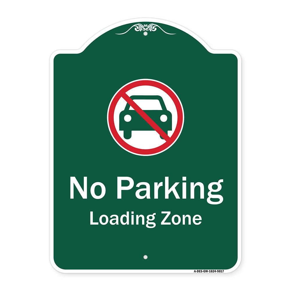 No Parking, Loading Zone With No Car Symbol