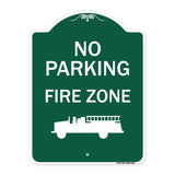 No Parking, Fire Zone With Graphic