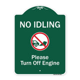 No Idling, Please Turn Off Engine With Graphic