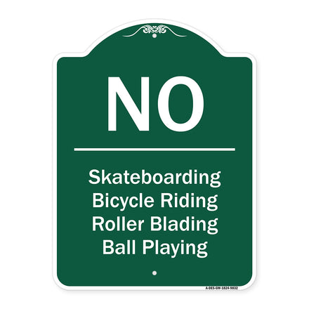 No - Bicycle Riding, Roller Blading, Ball Playing