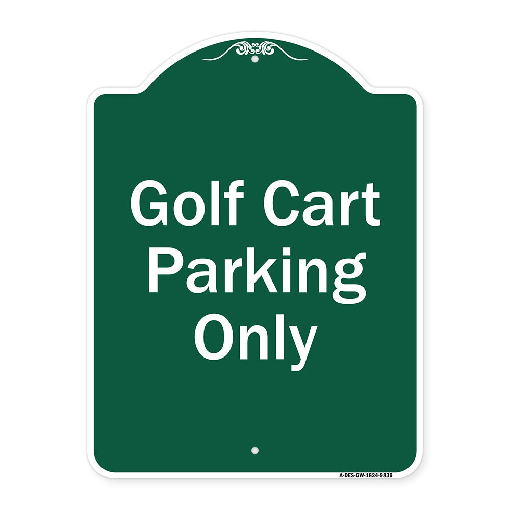 Golf Cart Parking Only