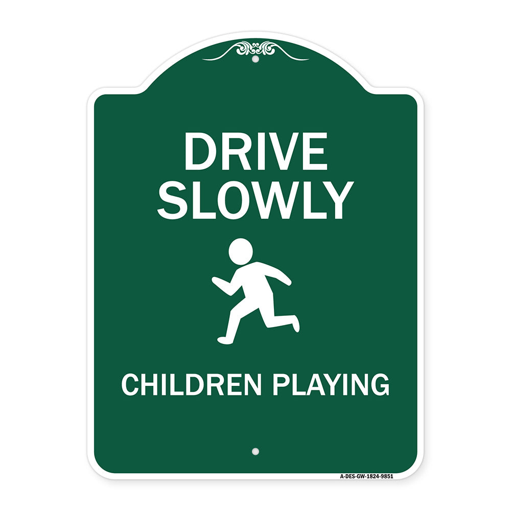 Drive Slowly Children Playing