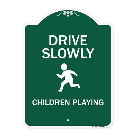 Drive Slowly Children Playing
