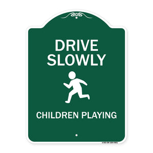 Drive Slowly Children Playing