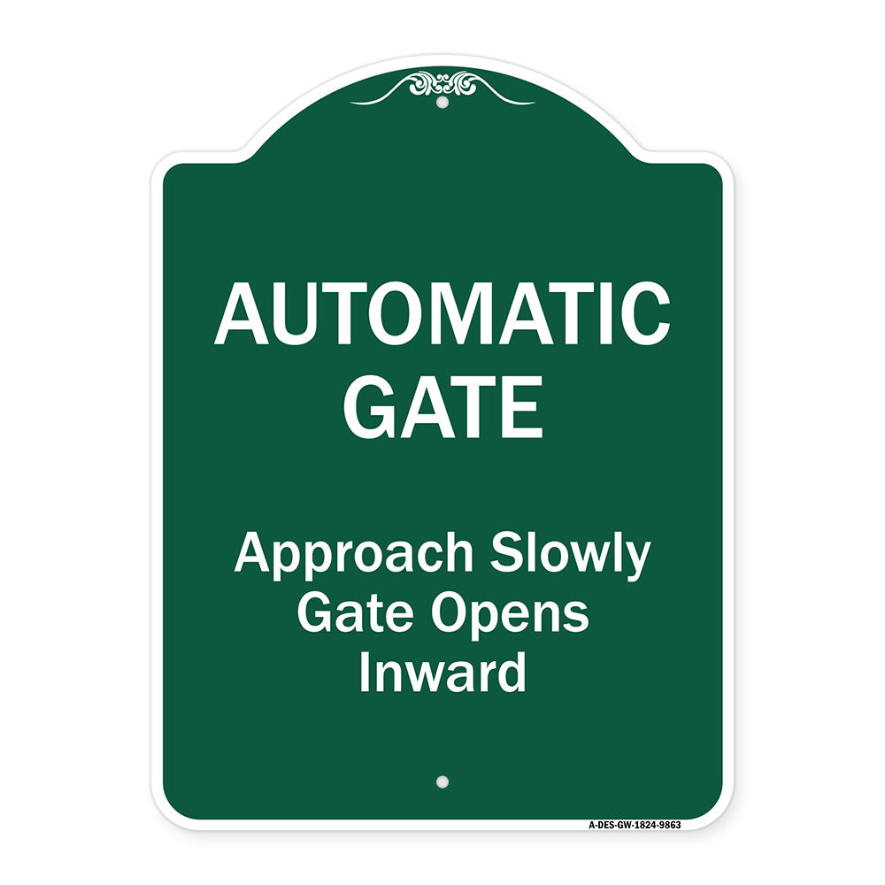 Automatic Gate Approach Slowly Gate Opens Inward