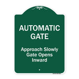 Automatic Gate Approach Slowly Gate Opens Inward