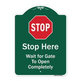 Stop, Wait For Gate To Open Completely With Symbol