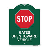 Stop, Gates Open Toward Vehicle