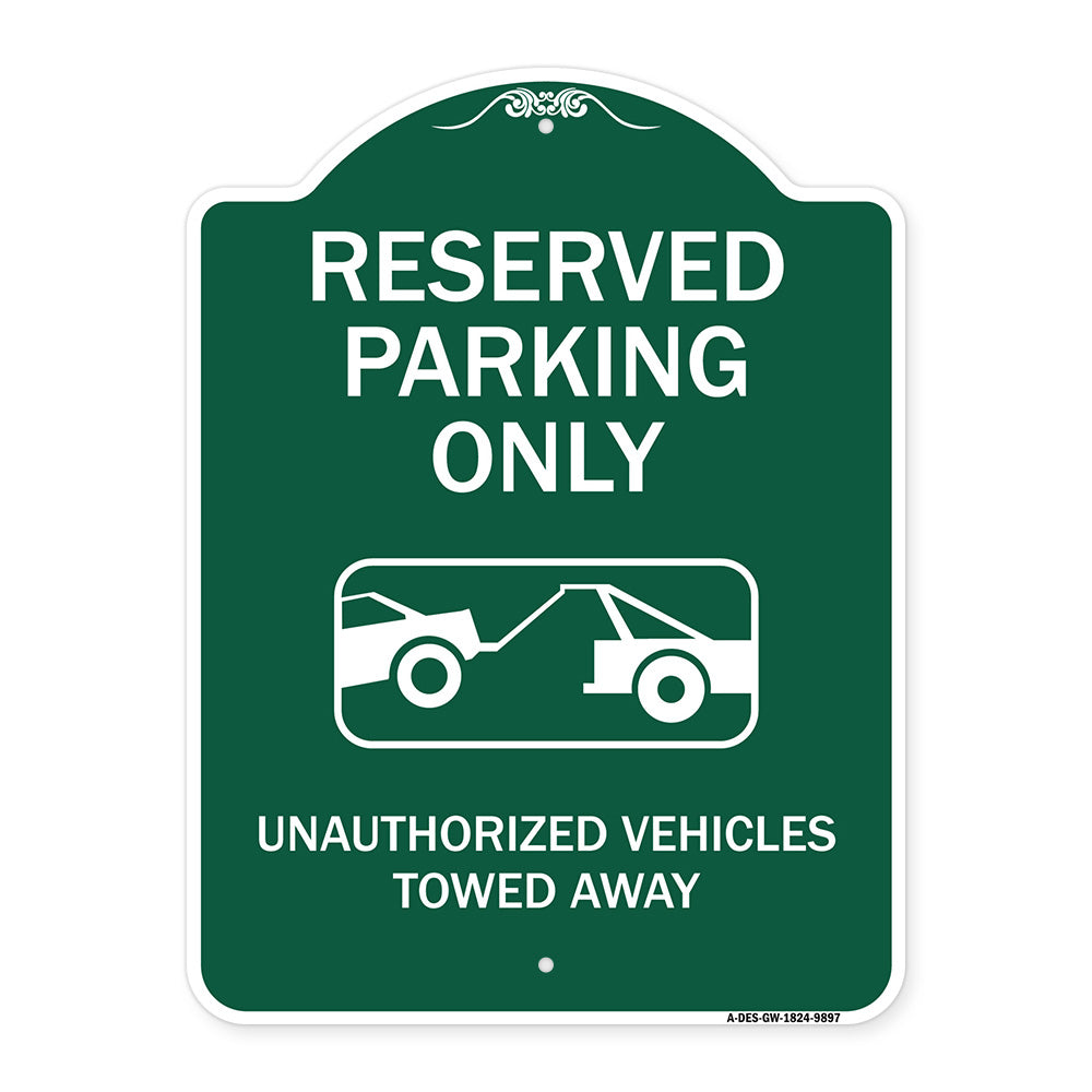 Resident Parking Only Unauthorized Vehicles Towed Away With Graphic