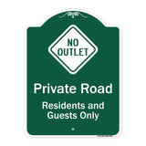 Private Road Residents And Guests Only With No Outlet Symbol