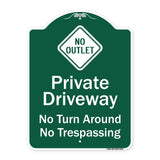 No Turn Around Or Trespassing With No Outlet Symbol