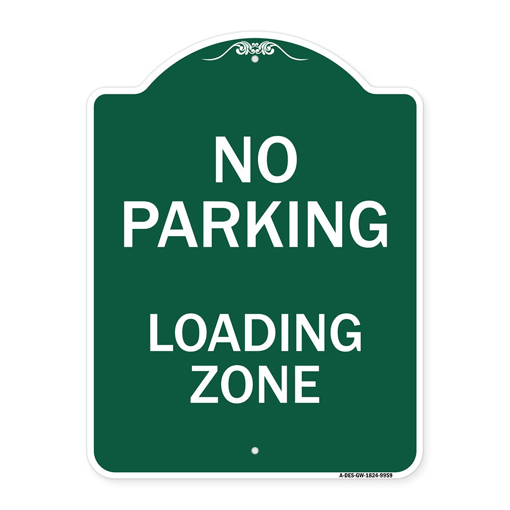 No Parking Loading Zone Sign