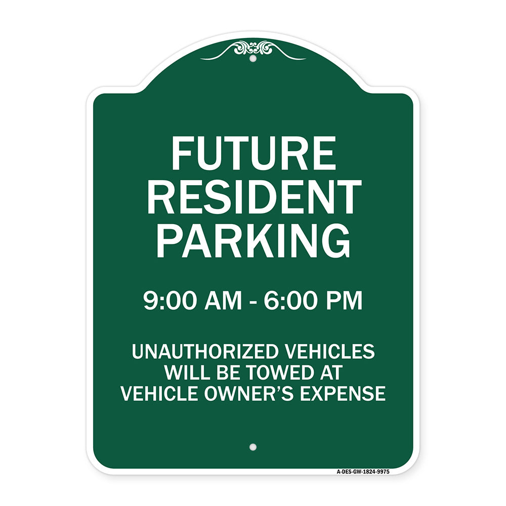 Future Resident Parking 9:00 - 6:00