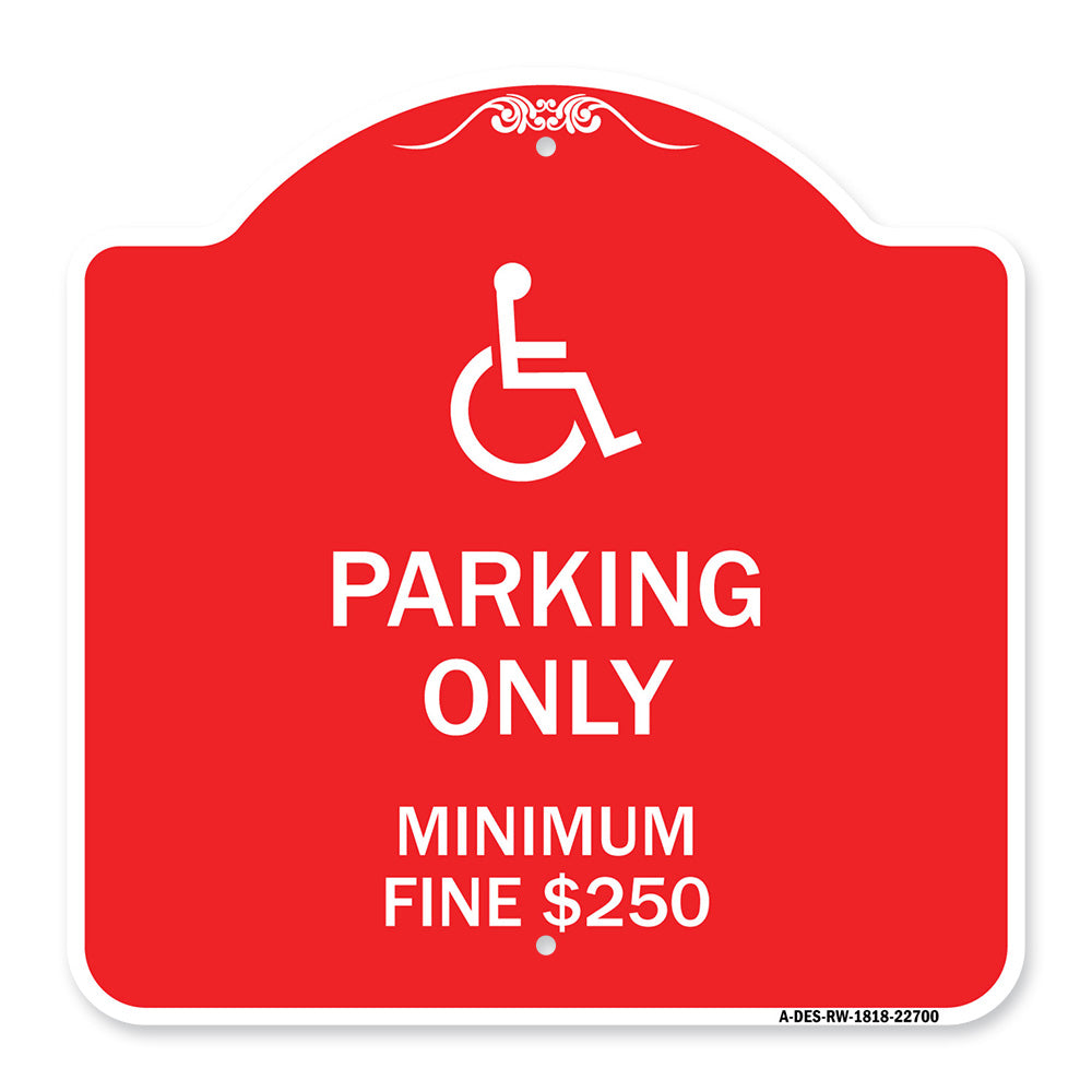 With Modified Isa Icon Parking Only Minimum Fine $250