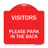 Visitors Please Park in the Back