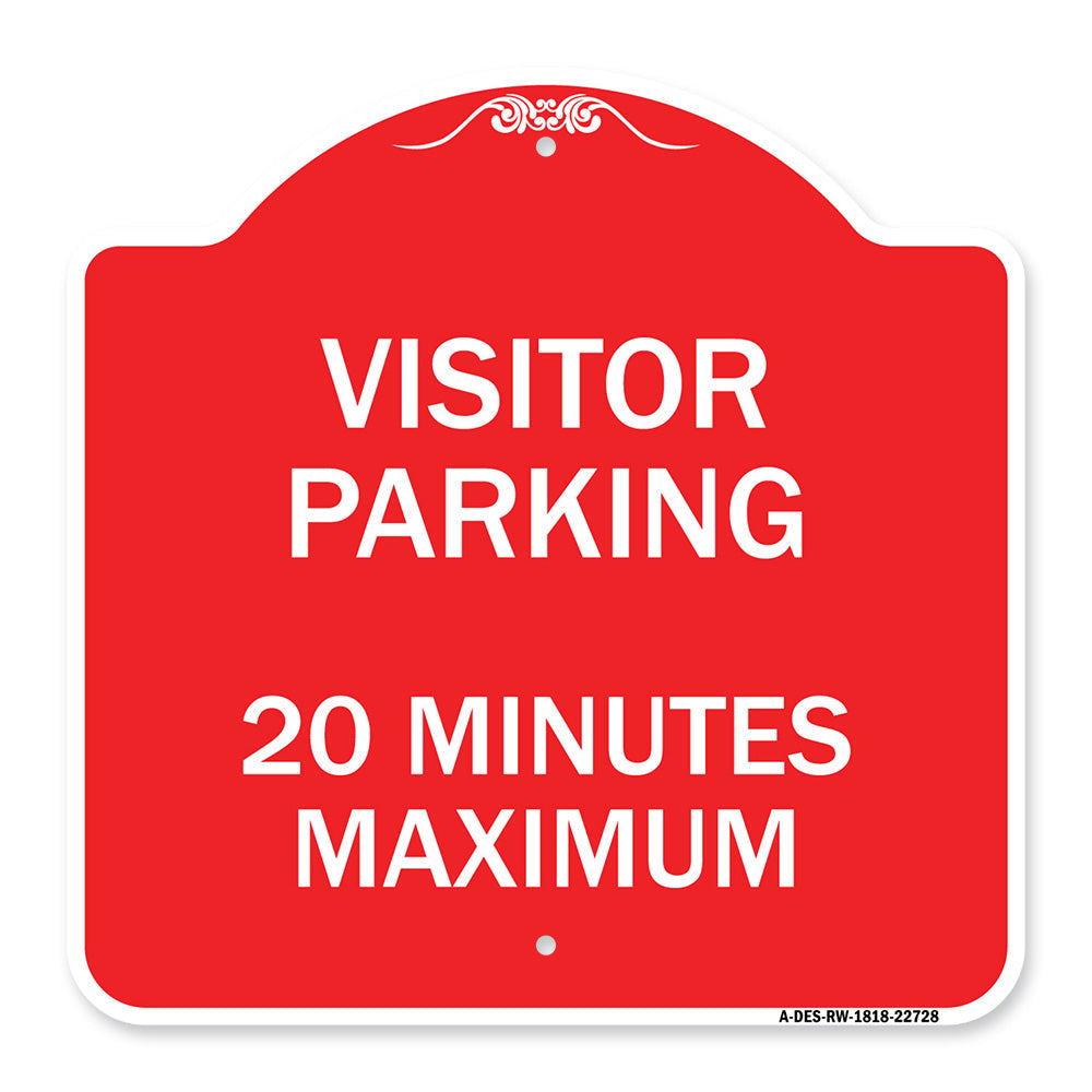 Visitor Parking Sign Visitor Parking 20 Minutes Maximum