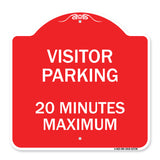 Visitor Parking Sign Visitor Parking 20 Minutes Maximum