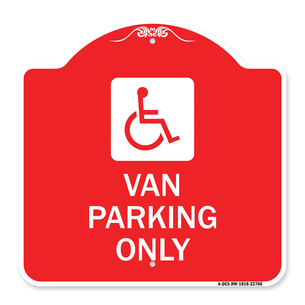 Van Parking Only (With Handicap Symbol)