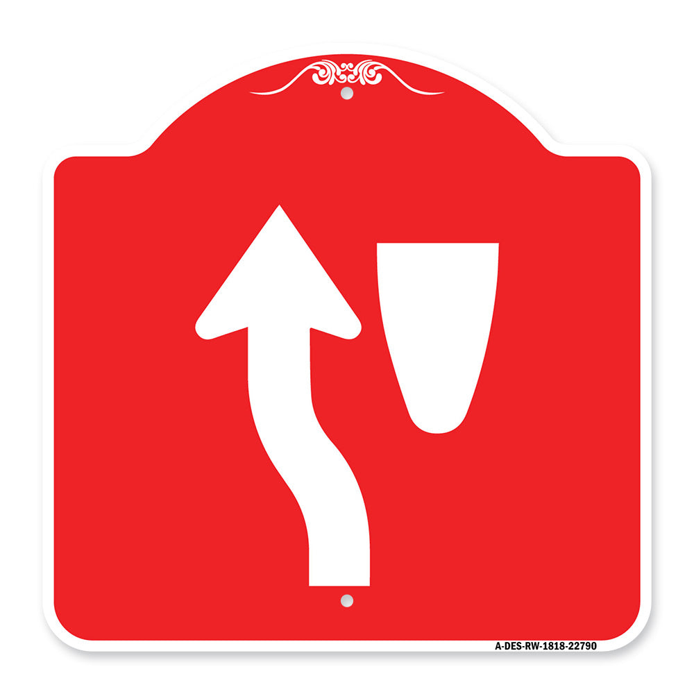Traffic Sign Keep Left Symbol
