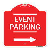 Thanks for Coming Turn Right for Exit Event Parking with Right Arrow