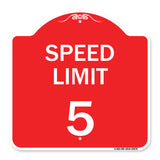 Speed Regulation Sign Speed Limit 5 Mph