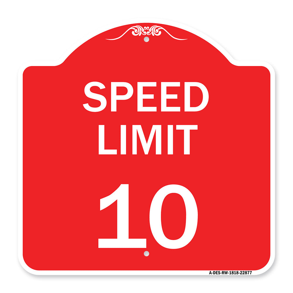 Speed Reduction Sign Speed Limit 10 Mph