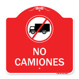 Spanish Traffic Sign No Camiones (No Trucks) (With Graphic)