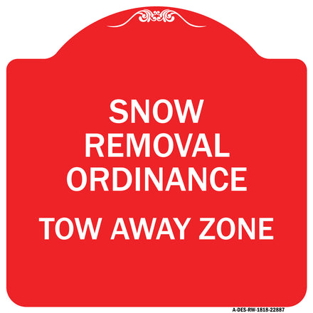 Snow Emergency Route Tow Away Zone with Graphic