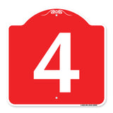 Sign with Number 4