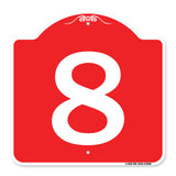 Sign with Number '8