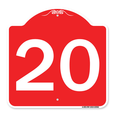 Sign with Number '20