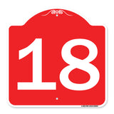 Sign with Number '18