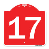 Sign with Number '17