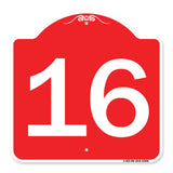 Sign with Number '16