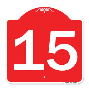 Sign with Number '15