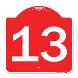 Sign with Number '13