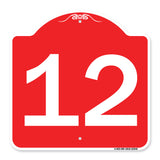 Sign with Number '12