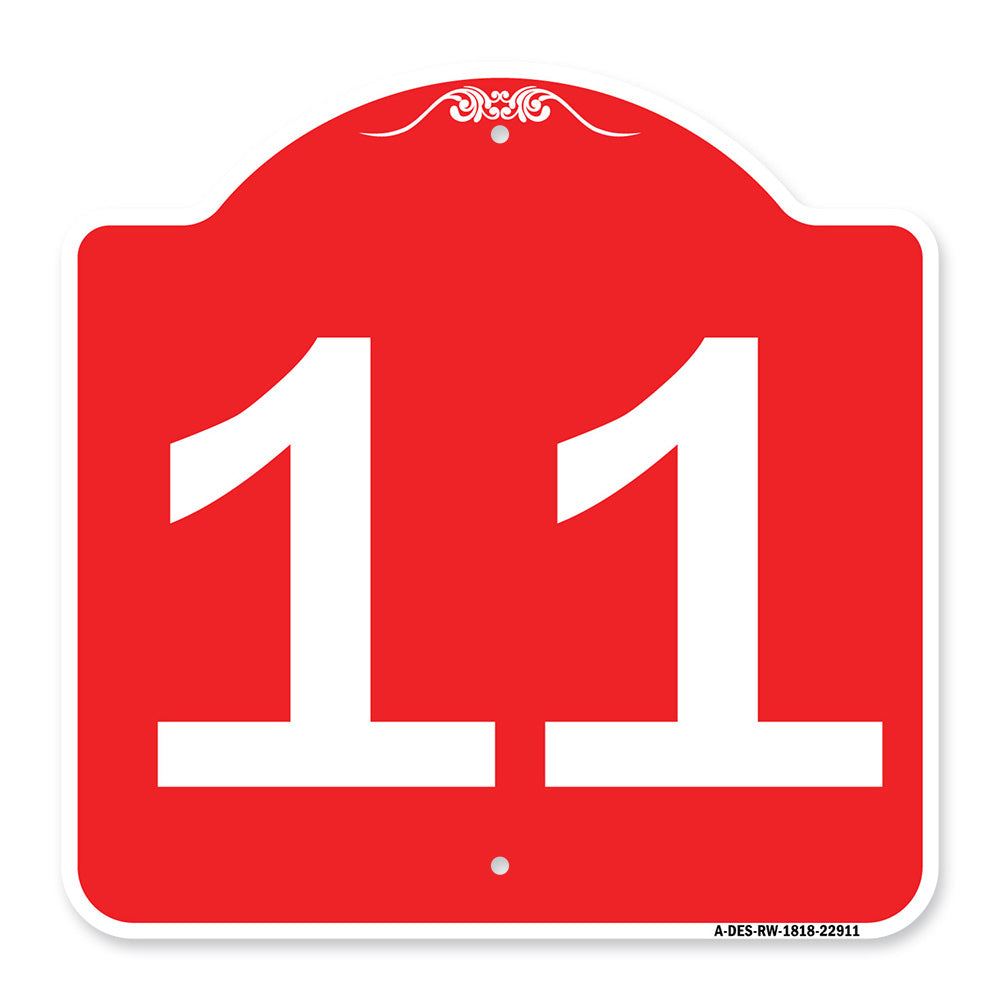 Sign with Number '11