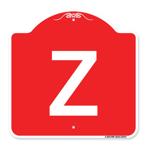 Sign with Letter Z