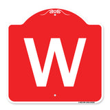 Sign with Letter W