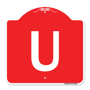 Sign with Letter U