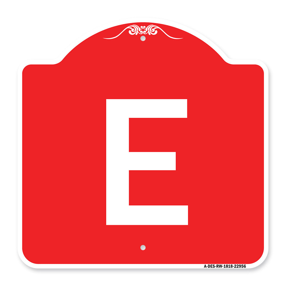 Sign with Letter E