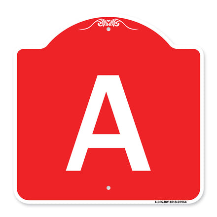 Sign with Letter A