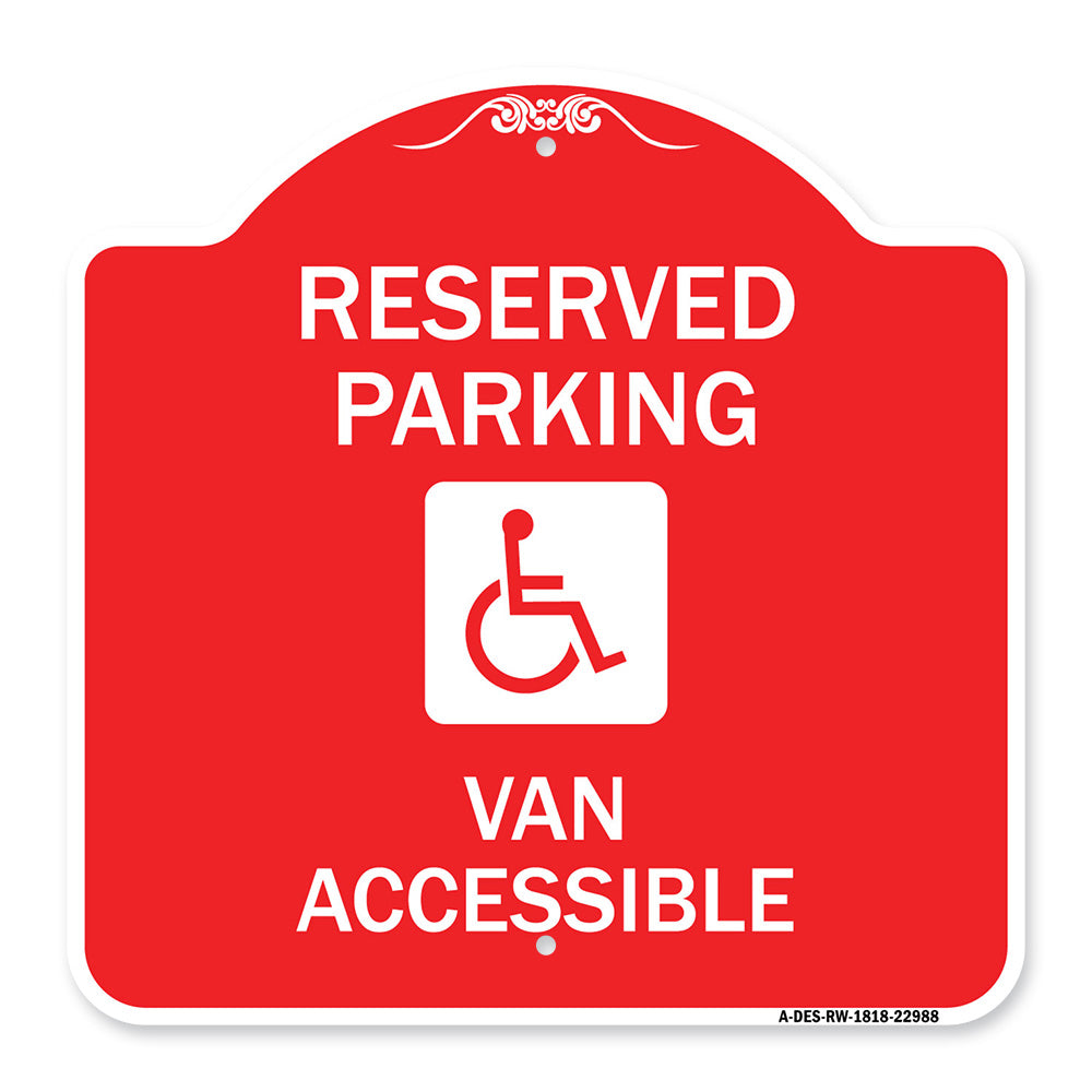 Reserved Parking Van Accessible with Symbol